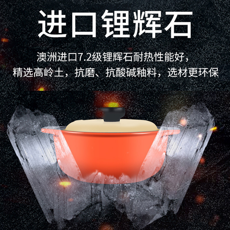 格兰仕(Galanz) 陶瓷煲 一锅多用 冷热交替不易裂 无铅镉 环保健康无毒 耐刮磨易清洗 三孔排气防扑锅2503T1