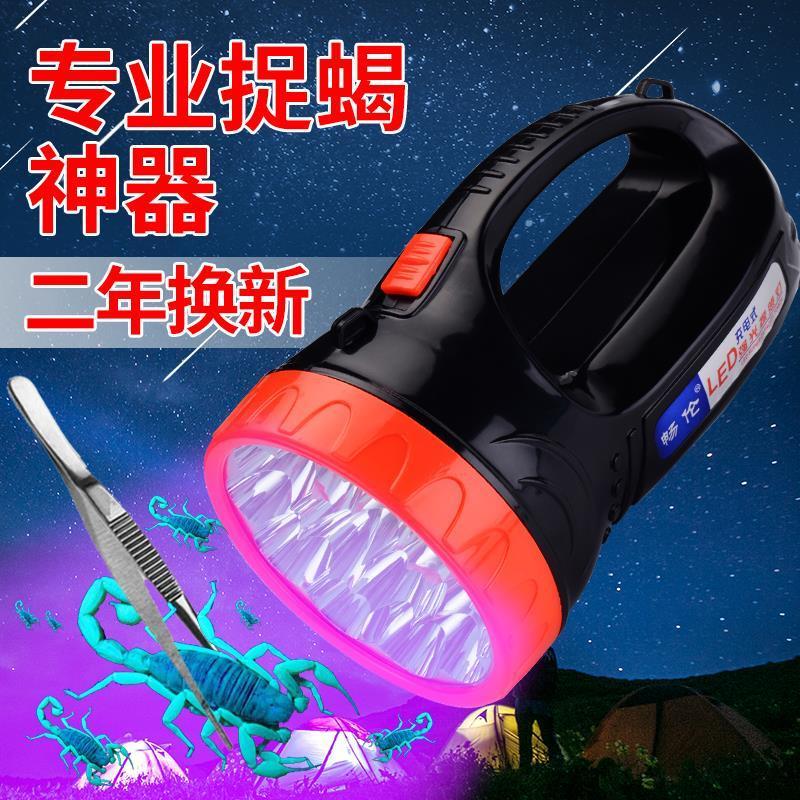 充电照蝎子灯专用捕蝎灯led强光紫光手电筒手提捉抓蝎子灯豆虫灯