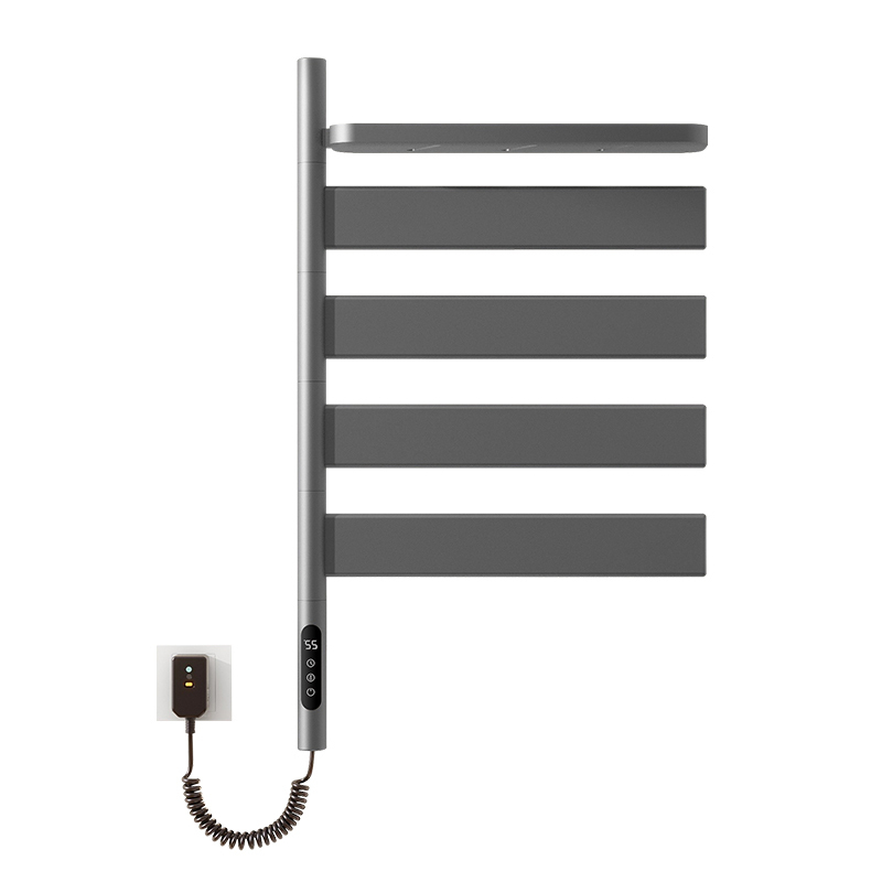 SIOYIE/芯毅德国品牌智能电热毛巾架烘干除湿浴室可旋转抑菌防水防潮浴巾架免费安装G69 灰色