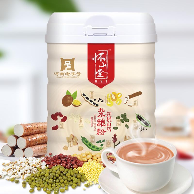 怀山堂 五谷杂粮粉 600g盒装 轻食主义 饱腹代餐 早餐 营养美味 五谷冲调 黑豆 核桃仁 红小豆