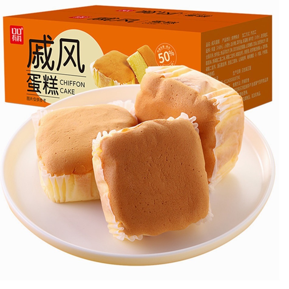 [鸡蛋含量≥50%]戚风蛋糕400g整箱松软可口好吃的糕点学生早餐代餐饱腹零食批发高清大图