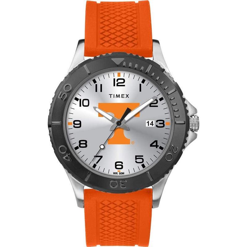 Timex Tribute 男士大学生游戏玩家 42 毫米手表 -田纳西州志愿者