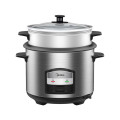美的（Midea）电饭锅5.5L容量加高蒸屉金属机 身家用多用安全防干烧电饭煲 MG-AFG5570