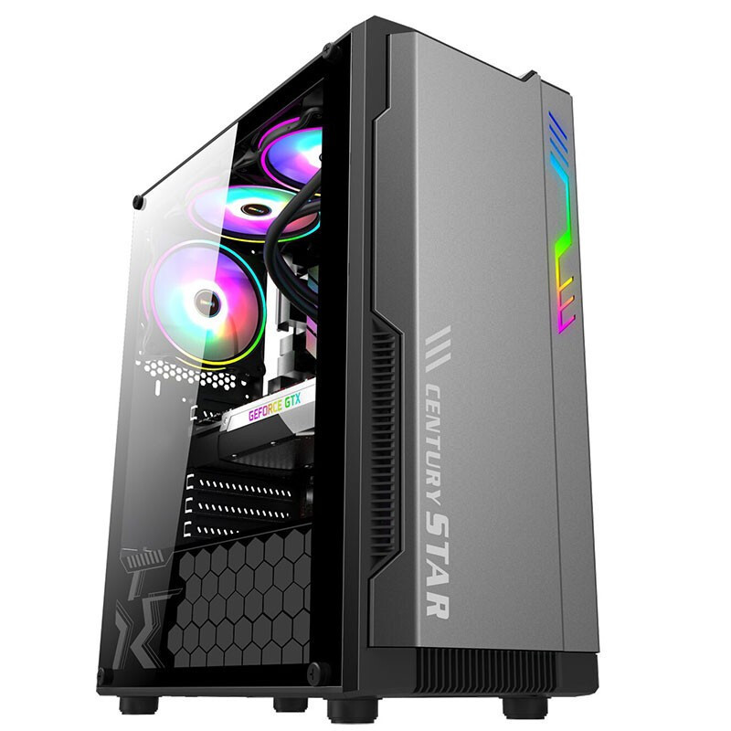 铭能 i9级十核E5 2670V2/RX550 4G独显/32G内存/512G固态 台式机 组装电脑 台式电脑 高效家用办公电脑主机商务娱乐学生学习电脑LOL游戏电脑+21.5英寸高清大图