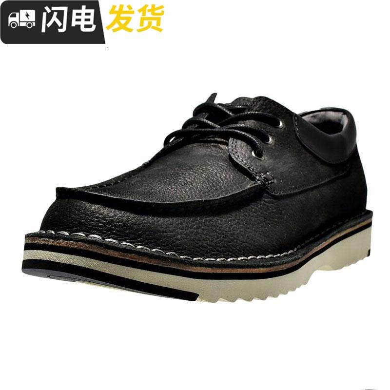 2018秋冬时尚休闲皮鞋男平底增高头层牛皮工装鞋欧美时尚潮流男鞋启如休闲鞋休闲鞋