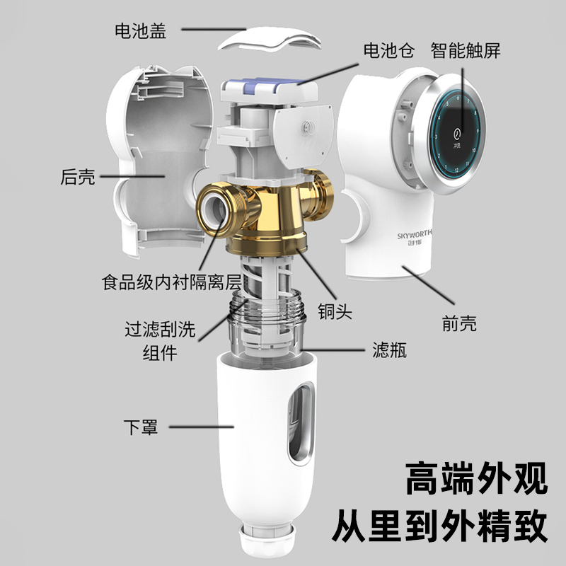 创维全自动7T/h大流量前置过滤器家用反冲洗自来水全屋中央净水器S8-G301(包含安装)