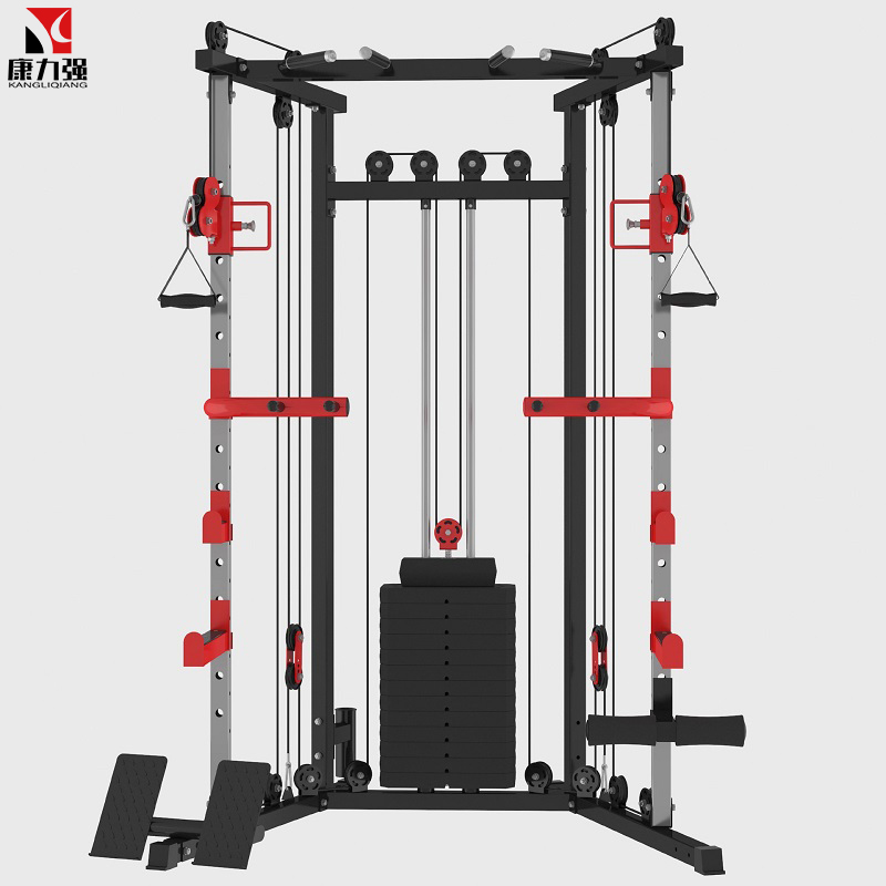 康力强ZH01小飞鸟龙门架综合训练器家用室内多功能健身器材卧推深蹲基础款小飞鸟75kg环保配重高清大图