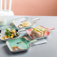 贝瑟斯 卡通动物陶瓷烤盘一人食方盘陶瓷餐具盘