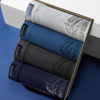 七匹狼 | 100%棉+AAA级4条男式男生短裤头青少年纯棉男士平角内裤