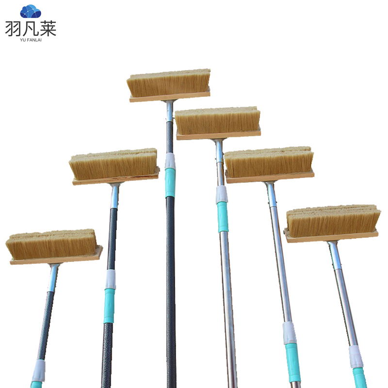 纯猪毛伸缩杆洗车刷 2.1米 把高清大图