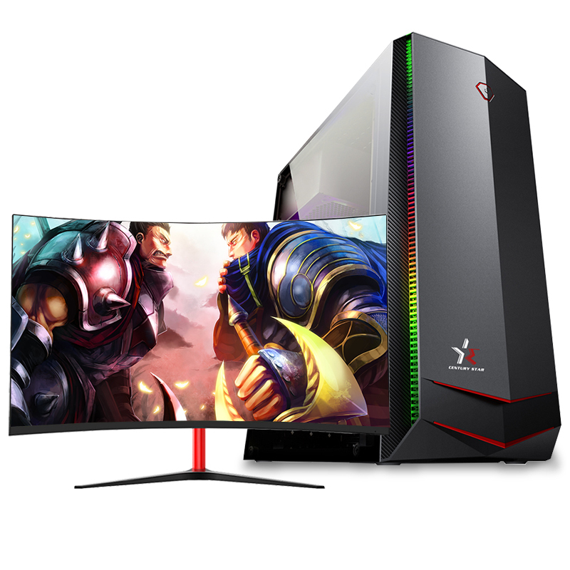 世纪之星 i9级八核至强E5 2660/GTX750Ti 2G独显/16G内存/256G固态+500G机械盘 台式机 DIY组装机 台式电脑 电脑主机家用办公游戏电脑+27英寸全套