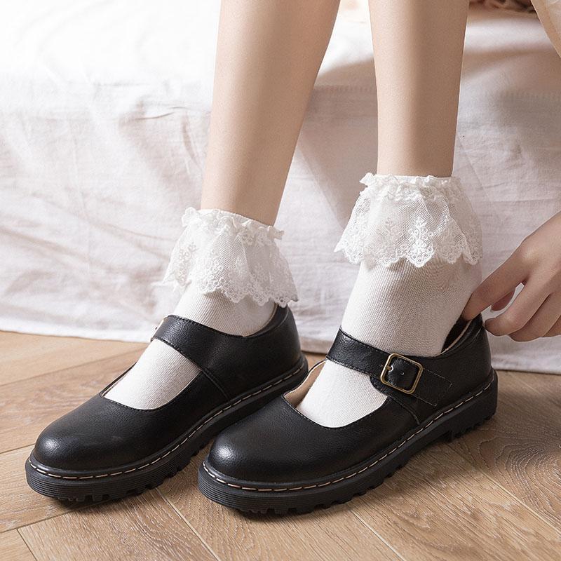 白色蕾丝袜子女lolita袜子短袜花边中筒袜软妹日系洛丽塔公主袜女