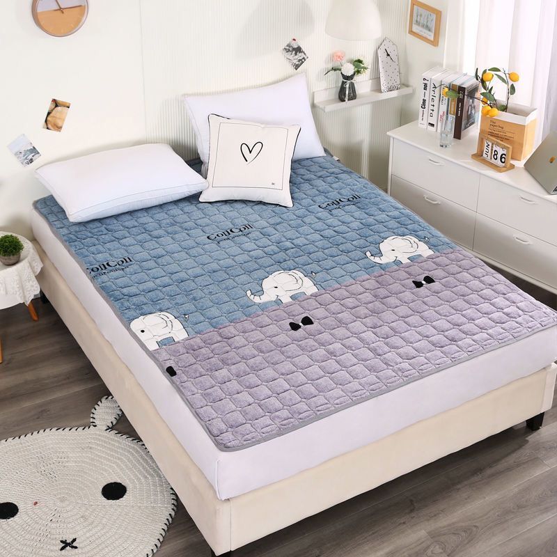 法兰绒床垫学生单人宿舍1.2米床褥垫加厚防滑1.5床双人家用睡垫子高清大图