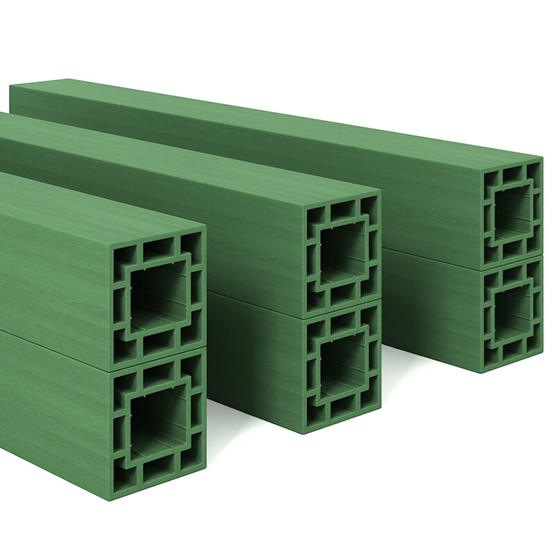 复合型加厚枕木12*12*250cm仓储垫木回字形抗压枕木垫块军绿色高清大图