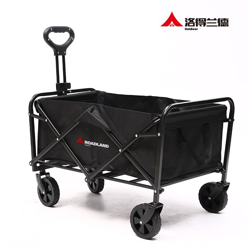 洛得兰德LD-TC102户外露营车营地车野营便携折叠5寸轮拉杆车小拖车黑色 80L 黑色
