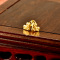 素竹 足金黄金999 心形刻面耳钉耳饰 佳节节日礼物