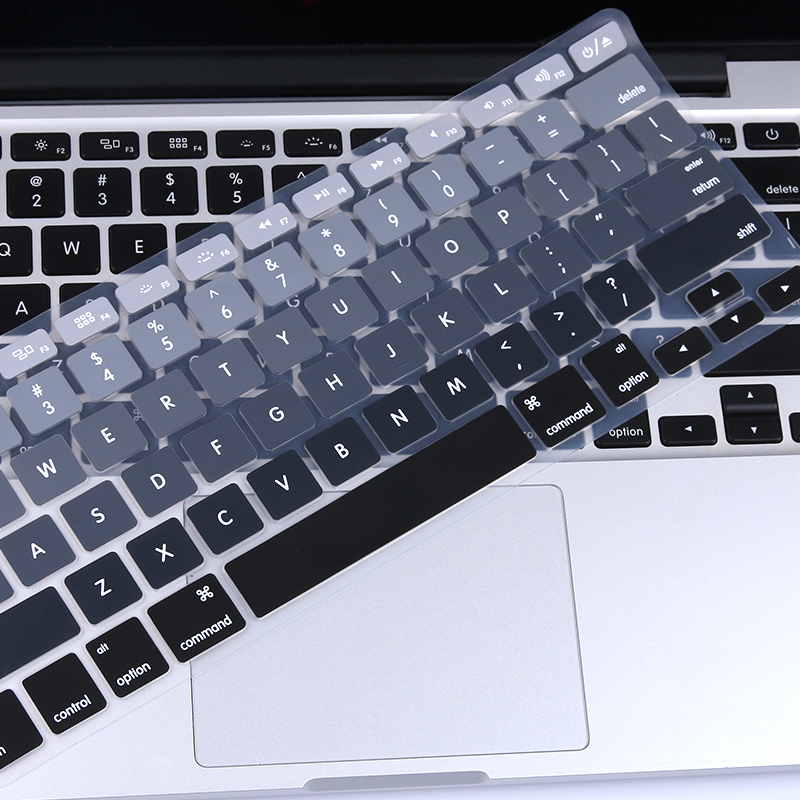 HIGE/苹果Macbook/Air/Pro笔记本电脑键盘保护膜新MacBookPro带TouchBar13/15黑灰色