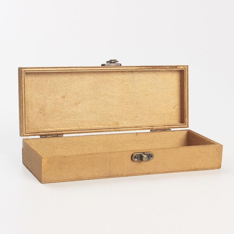 复古韩式文艺流行木质文具盒巴黎铁塔文具盒馈赠佳品单层巴黎铁塔笔盒