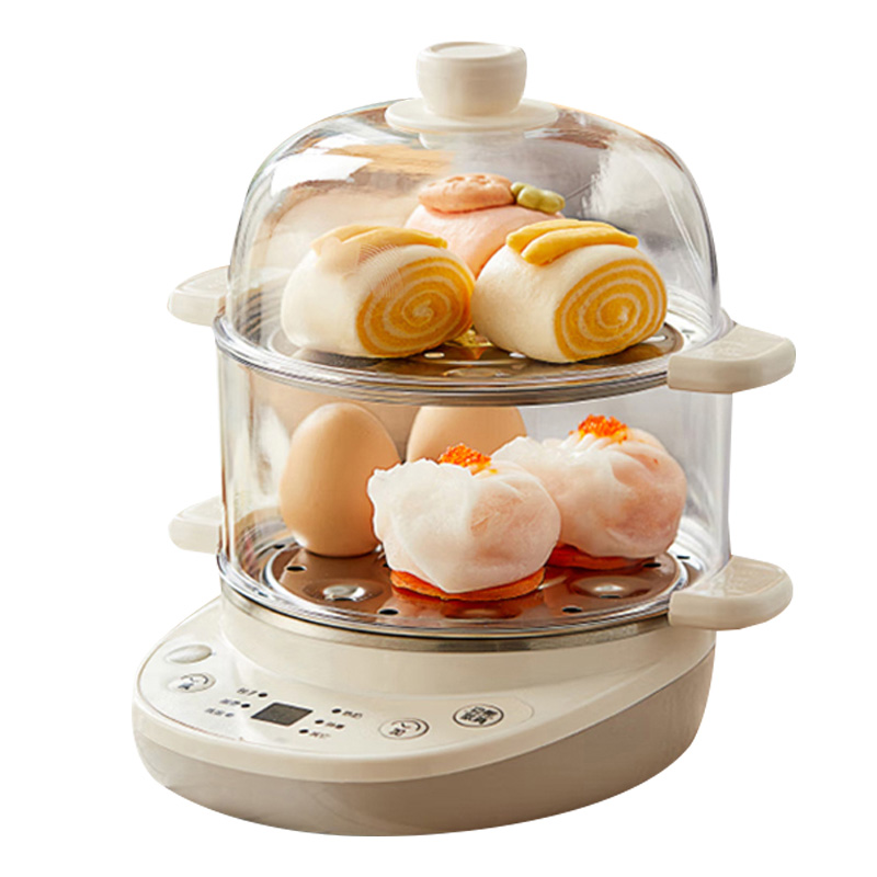 小熊煮蛋器双层家用多功能蒸蛋器不锈钢早餐蒸点心蒸锅ZDQ-C14Q8