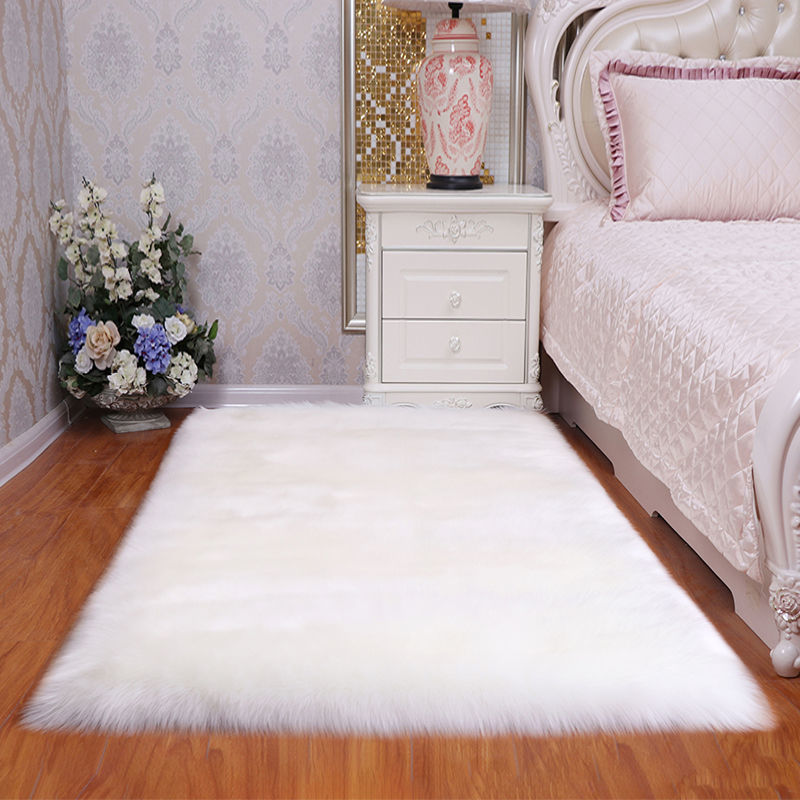 白色 40*60cm 门口垫 加厚长毛绒地毯卧室飘窗沙发垫阳台地垫客厅房间