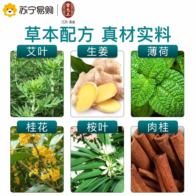 雷允上 艾草膝盖帖艾叶发热热敷贴关节疼痛艾灸贴中医保健脖子不适 一盒/12贴