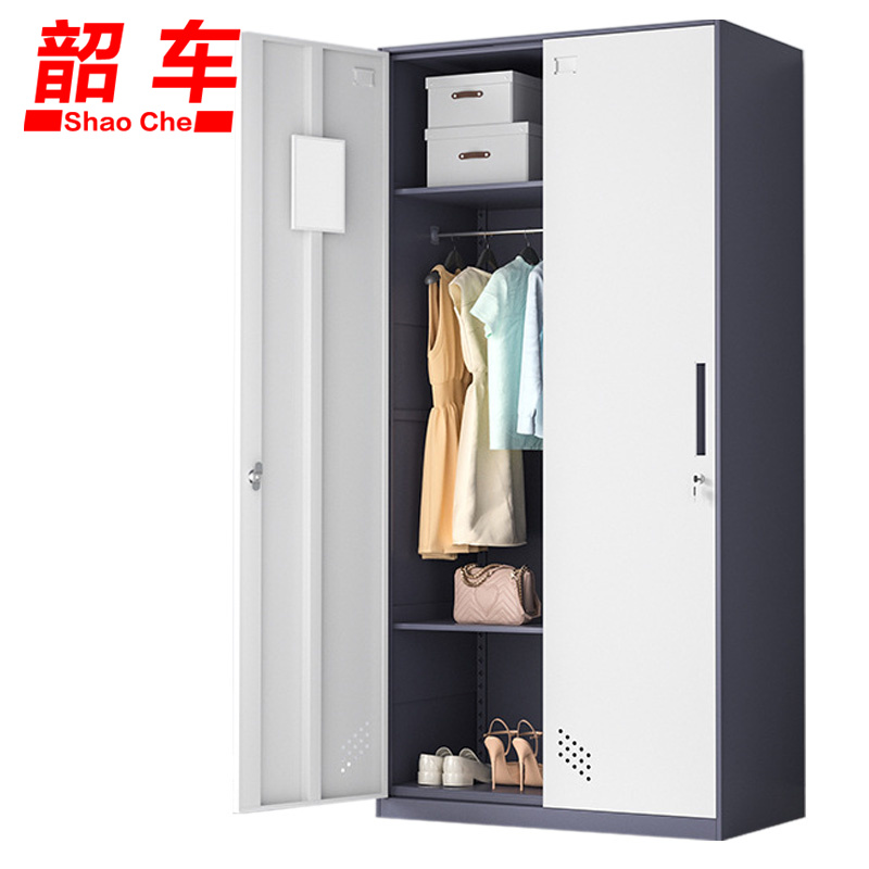 韶车更衣柜员工更衣柜二门90*50*185cm灰白色台高清大图
