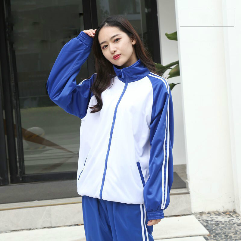 匆匆那年校服套装学院风高中学生班服韩版蓝白运动会开幕式服装