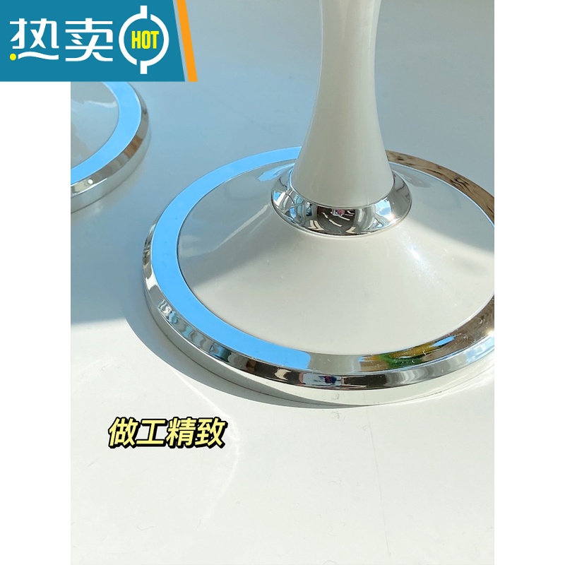 敬平化妆镜镜子台式桌面简约ins风高级感学生宿舍化妆台双面梳妆镜女便携式用镜 圆形-白色8寸双面镜高清大图