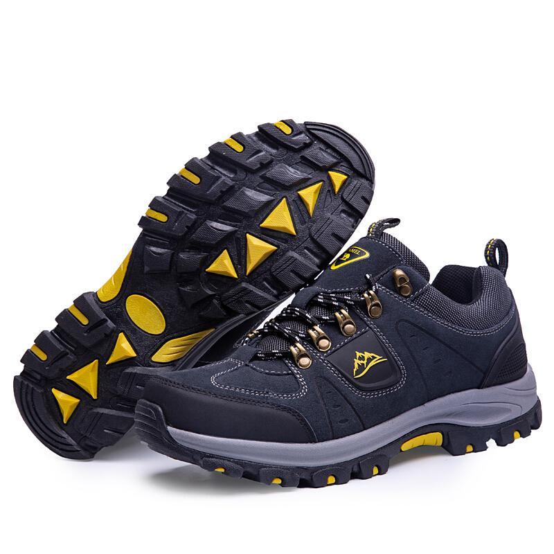 迪鲁奥diluao户外登山鞋男鞋秋冬季牛皮透气运动休闲皮鞋男防滑中老年