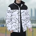 棉服男2023冬季潮流加厚面包服棉袄男棉衣外套上衣 L120-140斤 899-白色字母款