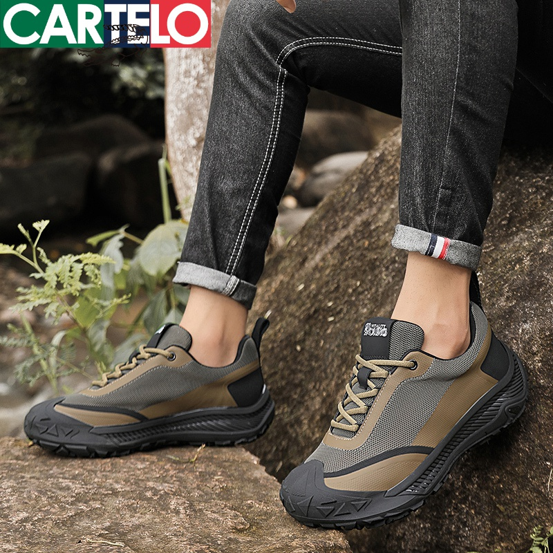 [线下专柜同款]卡帝乐鳄鱼(CARTELO)新款透气舒适男士运动休闲鞋男鞋潮流板鞋