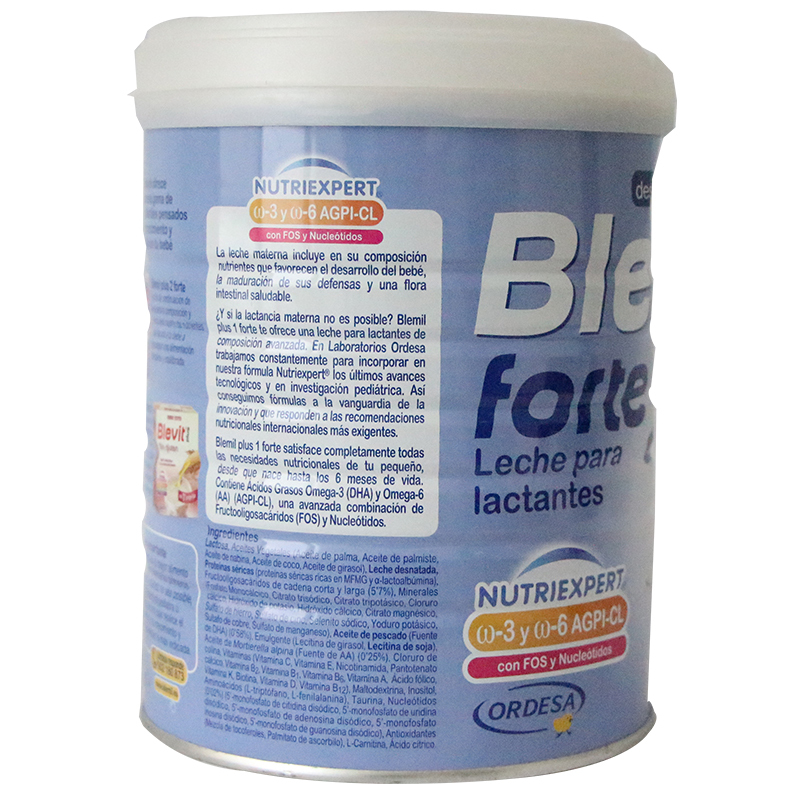 西班牙品牌官方授权原装进口奶粉Blemil plus forte1段婴儿营养专家配方量贩装适宜月龄：0-6个月 丹麦奶源