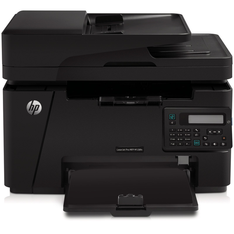 惠普LaserJet Pro MFP M128fn黑白激光多功能打印连续复印件扫描A4纸电话传真机一体机办公四合一高清大图