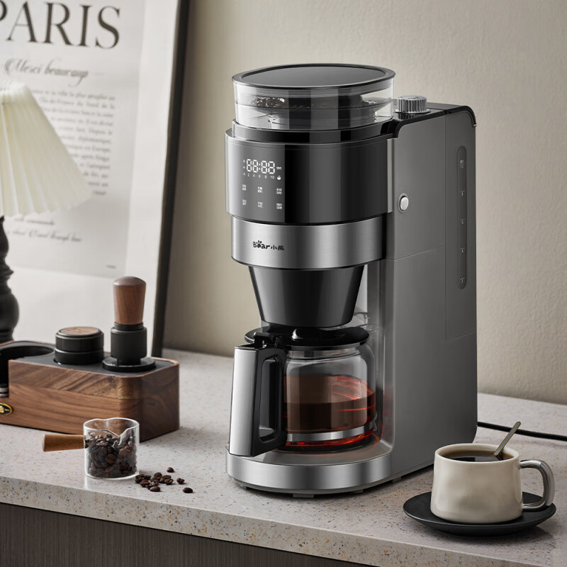 小熊(Bear)全自动咖啡机 美式家用研磨一体机 豆粉两用自动清洁保温咖啡壶 KFJ-H15Y8-S01高清大图