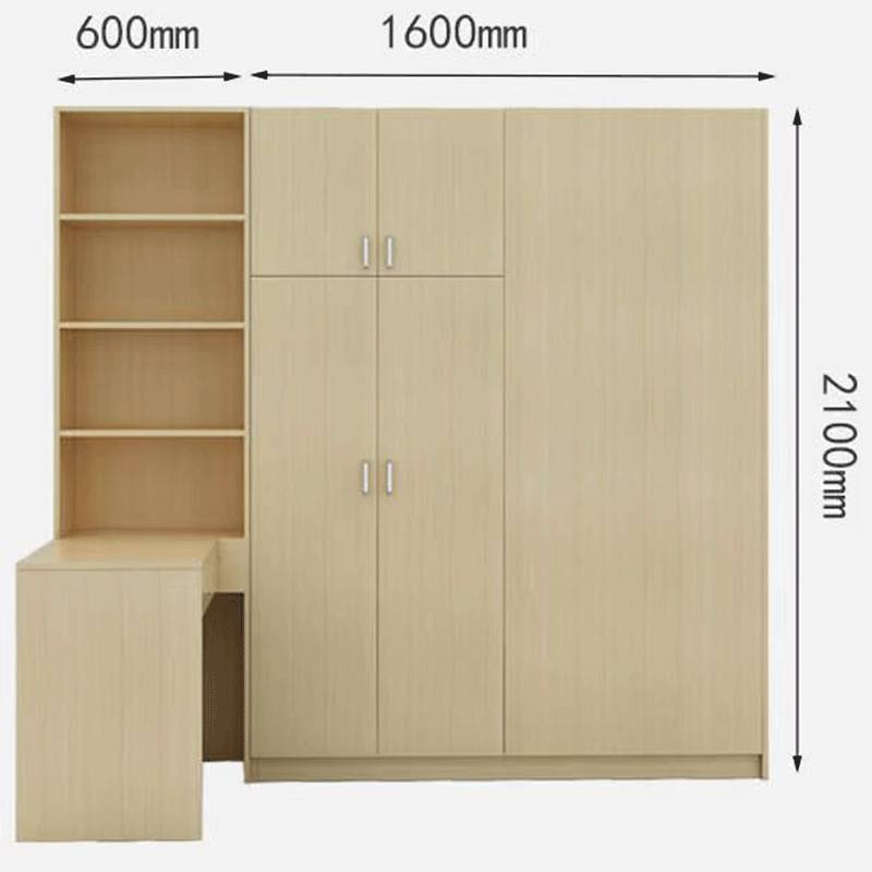 鑫睿辉 衣柜组合(含书桌凳子) 2100*1800*2200mm高清大图