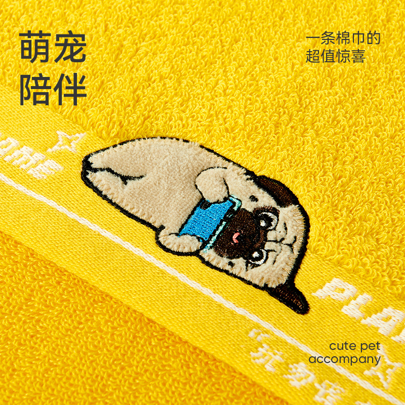 洁玉 吾皇万睡IP联名加厚纯棉浴巾 玩勿丧志浴巾 DS1-058B 水貂灰高清大图