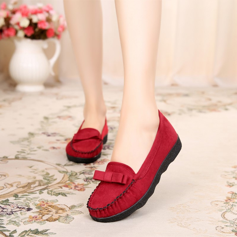 枫述新款老北京布鞋女平跟单鞋平底休闲工作鞋厚度妈妈鞋孕妇鞋豆豆鞋