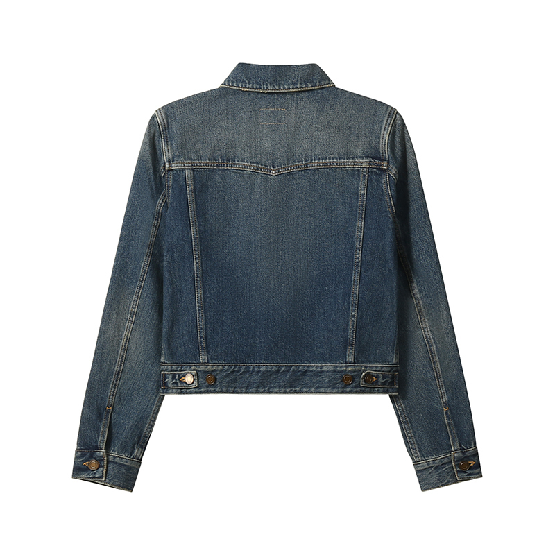 圣罗兰 saint laurent 女士棉质复古牛仔上衣夹克外套572367 yc868
