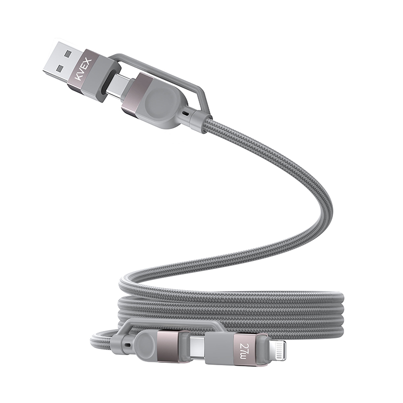 克维杰100W 硅胶数据线/27W 编织数据线/66W 3合一编织数据线 擎系列KV-MT10N高清大图