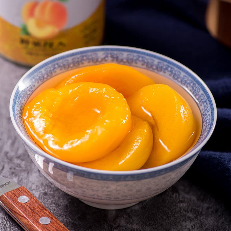 汇尔康 果汁黄桃水果糖水罐头425gx1罐 对开新鲜水果罐头即食休闲零食特产图片