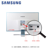 三星（SAMSUNG）S24E360HL 23.6英寸液晶显示器 PLS广视角 高清护眼 不闪屏电脑显示屏(HDMI+VGA)