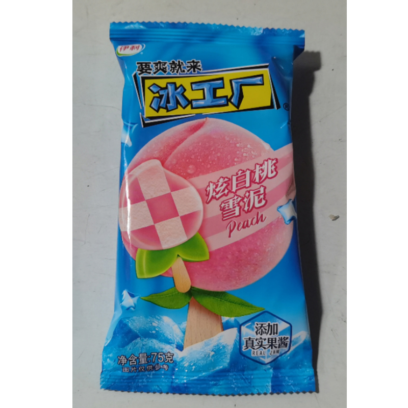 伊利冰工厂炫白桃雪泥 75g