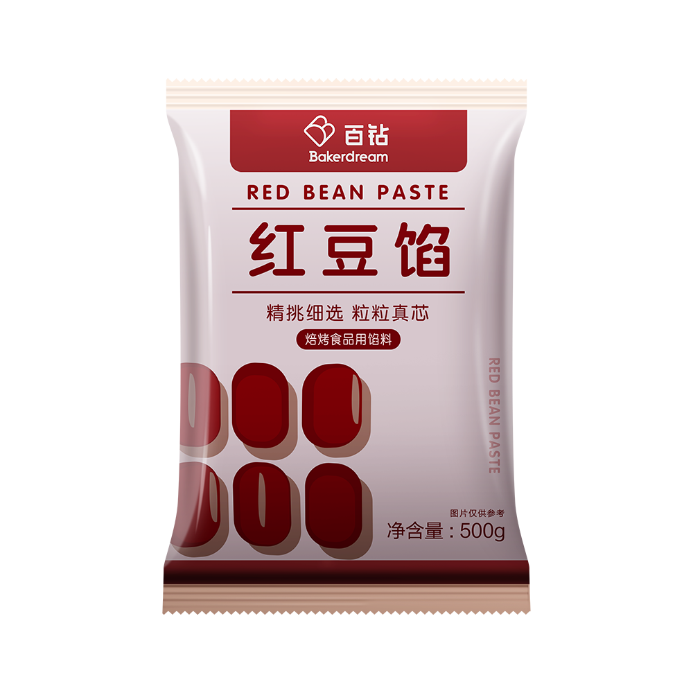 百钻红豆馅500g/袋高清大图
