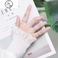 纯银戒指女关节尾戒极细款简约时尚洗手不用摘小指个性素圈指环男_3 【推荐】关节戒指-开口6号