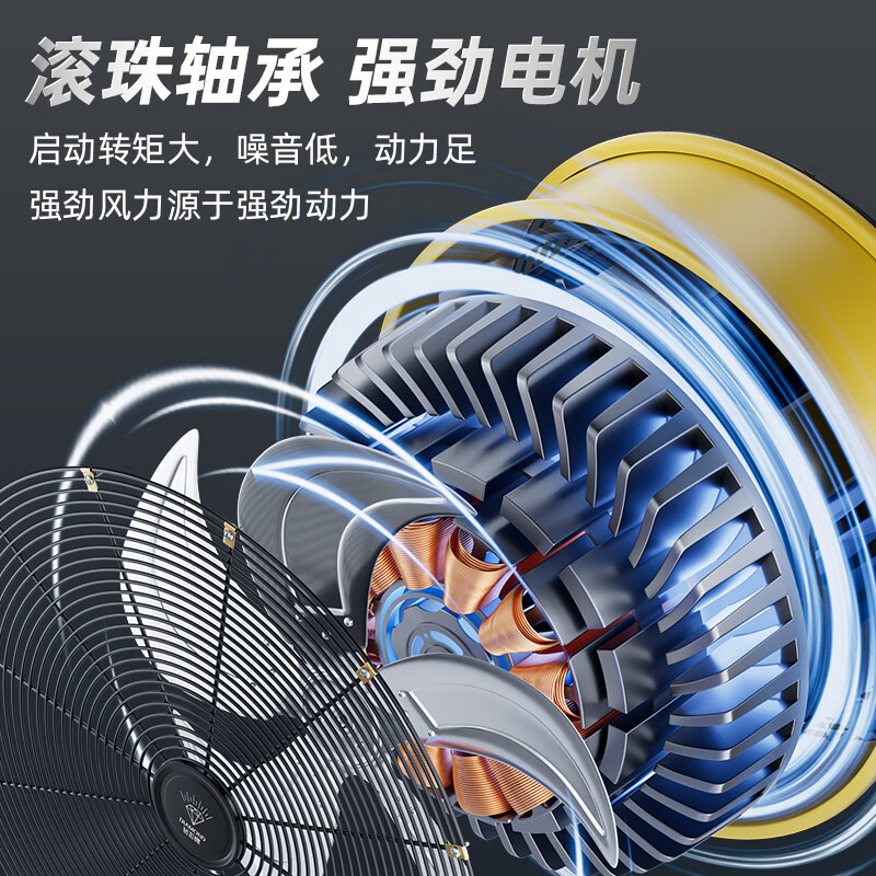 钻石牌 P20黄色筒扇趴地扇110桶PTF500B(T)20寸铜芯电机ZSYTP20D-T-DD高清大图