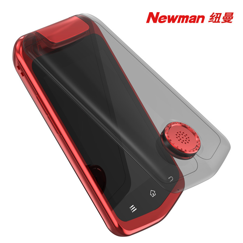 纽曼(Newman)V998红 透明翻盖老人手机 移动2G 触屏 超长待机 双卡双待老年机 学生备用功能机