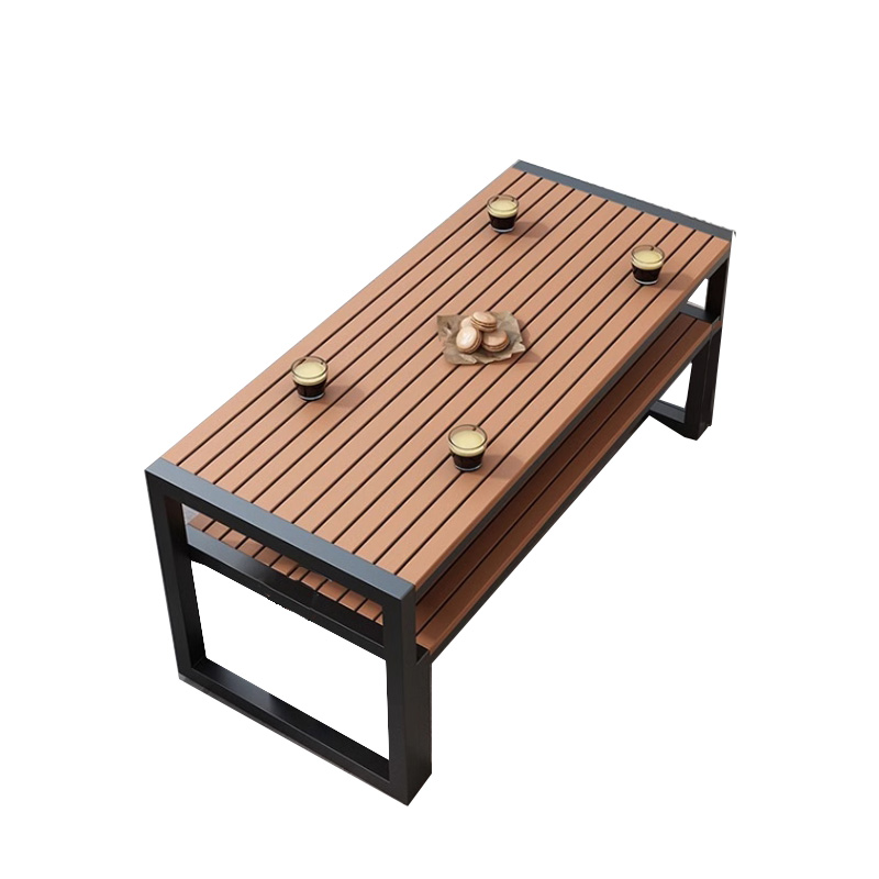 东业家具 休闲桌几DY-C16双层大茶几 1200*600*700 张 巧克力色