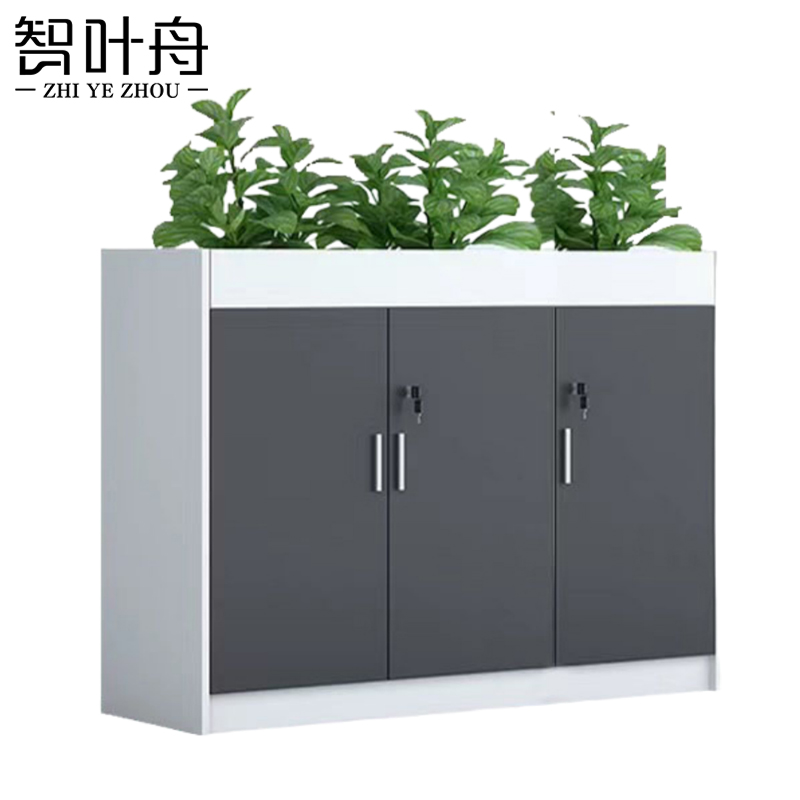 智叶舟办公柜三门1200*300*1200mm台高清大图