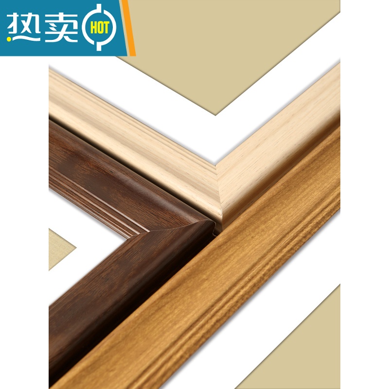 敬平国画框装裱正方形相框挂墙书法字画钻石画十字绣裱外框架木质定制 945款-亮白色[PS材质] 正方形12寸摆挂两用[可高清大图