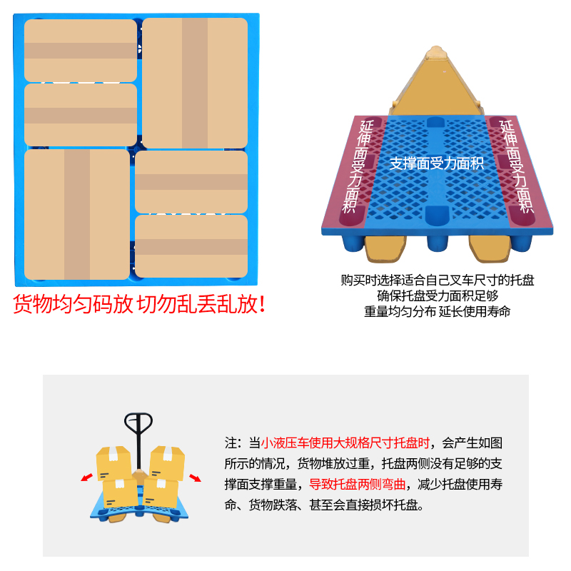 易企采 塑料托盘110*110CM叉车仓库防潮垫板网格堆货地垫地台板垫仓板货物卡板栈板货物转运托盘高清大图